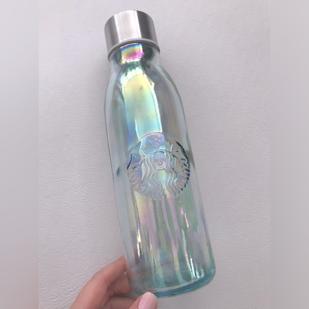 LIMITED EDITION Starbucks Iridescent Glass Cold Beverage Bottle 20oz